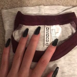 Gray and maroon baseball Tee